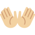 Open Hands: Medium-Light Skin Tone