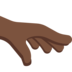 Palm Down Hand: Dark Skin Tone