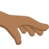 Palm Down Hand: Medium-Dark Skin Tone