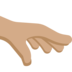 Palm Down Hand: Medium Skin Tone