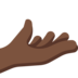 Palm Up Hand: Dark Skin Tone