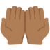 Palms Up Together: Medium-Dark Skin Tone