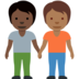 People Holding Hands: Dark Skin Tone, Medium-Dark Skin Tone