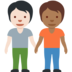 People Holding Hands: Light Skin Tone, Medium-Dark Skin Tone
