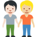 People Holding Hands: Light Skin Tone, Medium-Light Skin Tone