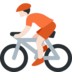 Person Biking: Light Skin Tone