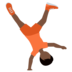 Person Cartwheeling: Dark Skin Tone