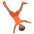 Person Cartwheeling: Medium-Dark Skin Tone
