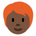 Person: Dark Skin Tone, Red Hair