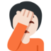 Person Facepalming: Light Skin Tone