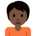 Person Frowning: Dark Skin Tone