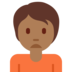 Person Frowning: Medium-Dark Skin Tone