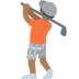 Person Golfing: Medium-Dark Skin Tone
