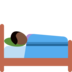 Person in Bed: Dark Skin Tone