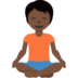 Person in Lotus Position: Dark Skin Tone