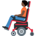 Person in Motorized Wheelchair: Dark Skin Tone