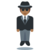 Person in Suit Levitating: Medium-Dark Skin Tone