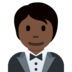 Person in Tuxedo: Dark Skin Tone
