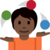 Person Juggling: Dark Skin Tone