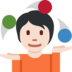 Person Juggling: Light Skin Tone
