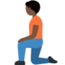 Person Kneeling: Dark Skin Tone