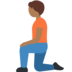 Person Kneeling: Medium-Dark Skin Tone