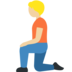 Person Kneeling: Medium-Light Skin Tone