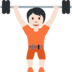 Person Lifting Weights: Light Skin Tone