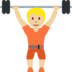 Person Lifting Weights: Medium-Light Skin Tone