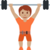 Person Lifting Weights: Medium Skin Tone