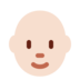 Person: Light Skin Tone, Bald