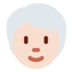 Person: Light Skin Tone, White Hair