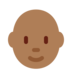 Person: Medium-Dark Skin Tone, Bald