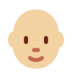 Person: Medium-Light Skin Tone, Bald