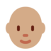 Person: Medium Skin Tone, Bald