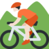 Person Mountain Biking: Light Skin Tone