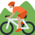 Person Mountain Biking: Medium Skin Tone