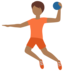 Person Playing Handball: Medium-Dark Skin Tone