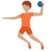Person Playing Handball: Medium Skin Tone