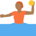 Person Playing Water Polo: Medium-Dark Skin Tone