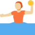 Person Playing Water Polo: Medium-Light Skin Tone