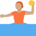 Person Playing Water Polo: Medium Skin Tone