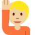 Person Raising Hand: Medium-Light Skin Tone