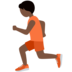 Person Running: Dark Skin Tone