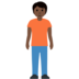 Person Standing: Dark Skin Tone