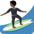 Person Surfing: Dark Skin Tone