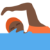 Person Swimming: Dark Skin Tone