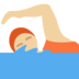 Person Swimming: Medium-Light Skin Tone