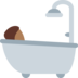 Person Taking Bath: Medium-Dark Skin Tone