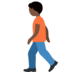 Person Walking: Dark Skin Tone